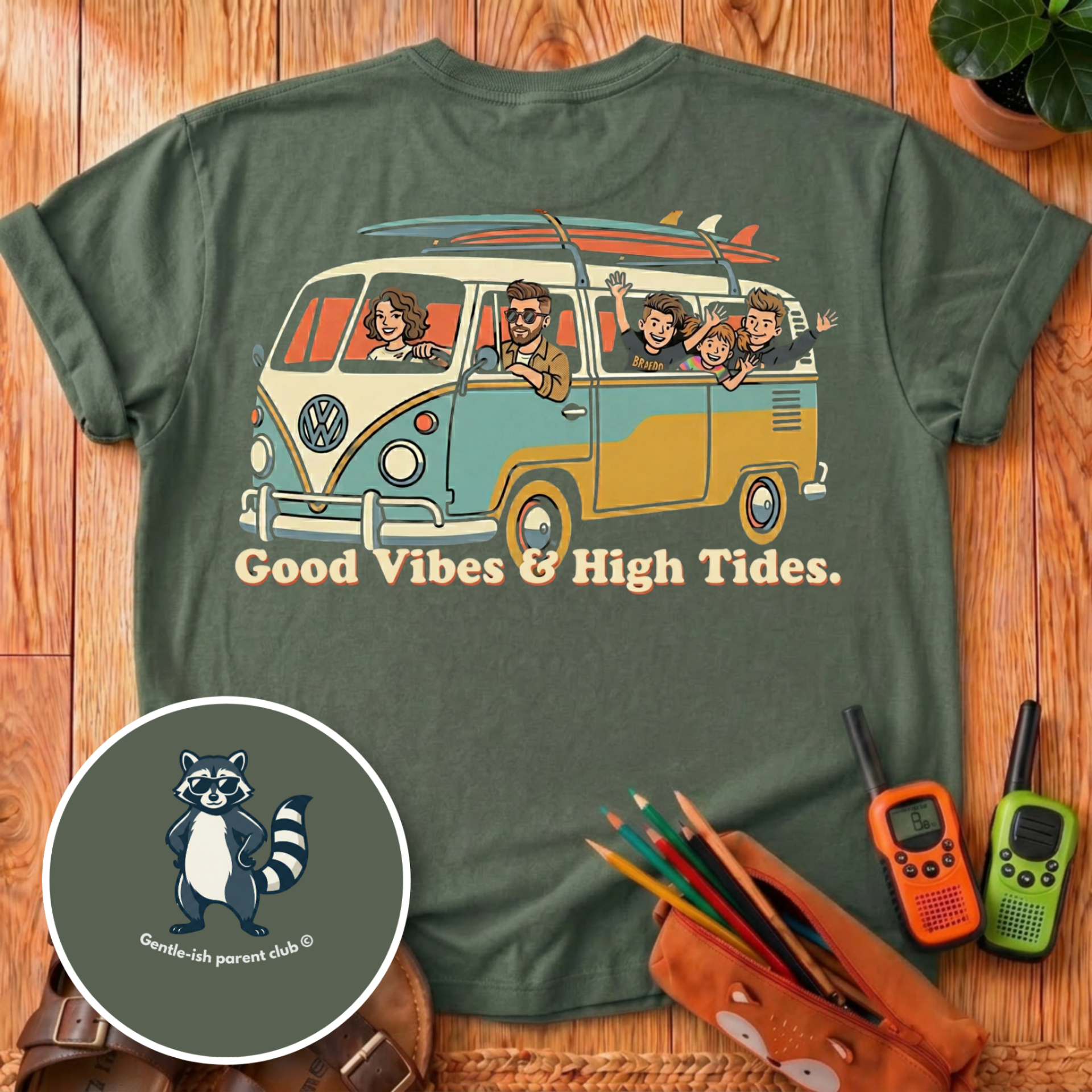 Good Vibes Back Print T-Shirt