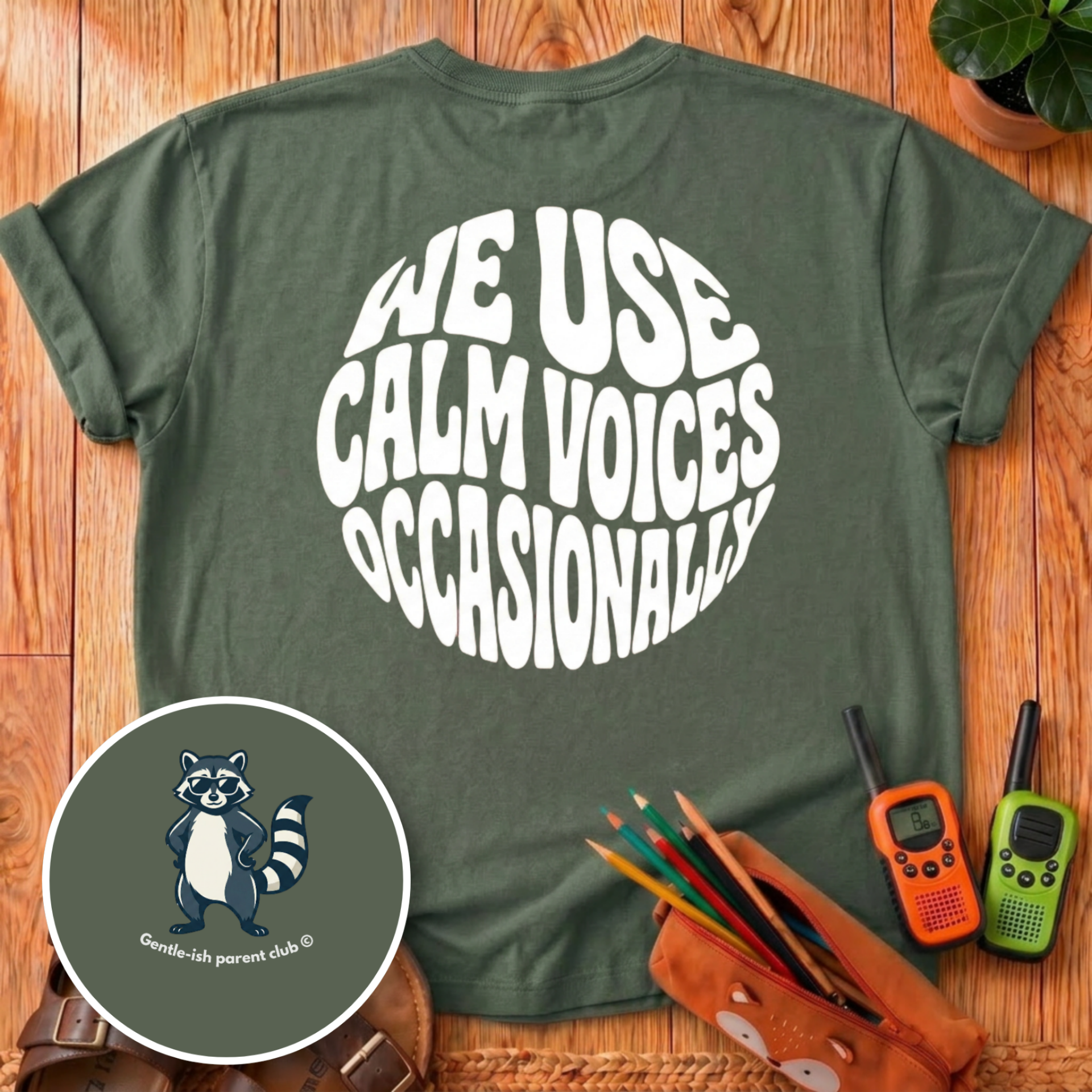 We Use Calm Voices Back Print T-Shirt