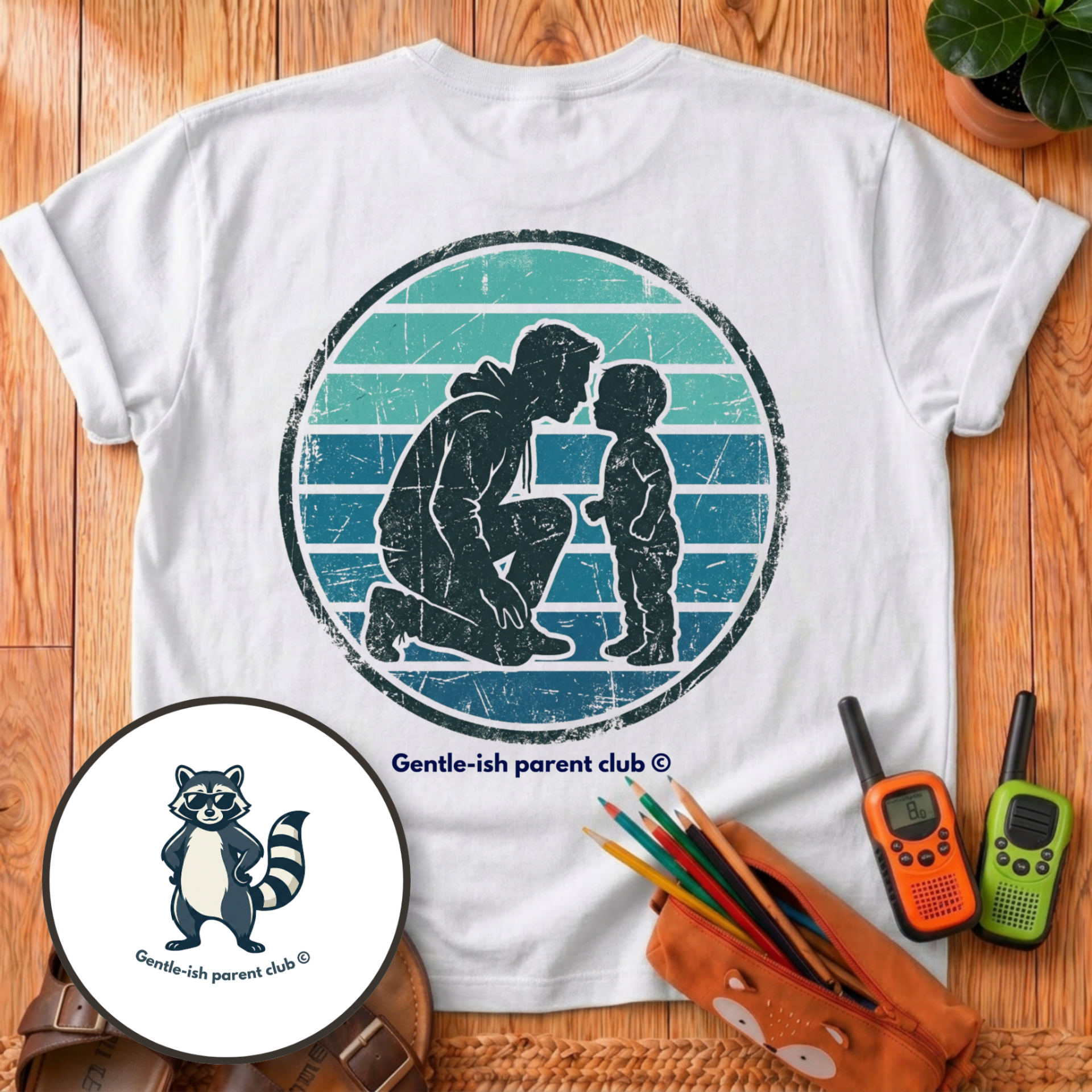 Dad and Child Back Print T-Shirt