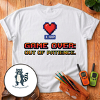 Game Over: Out of Patience Back Print T-Shirt