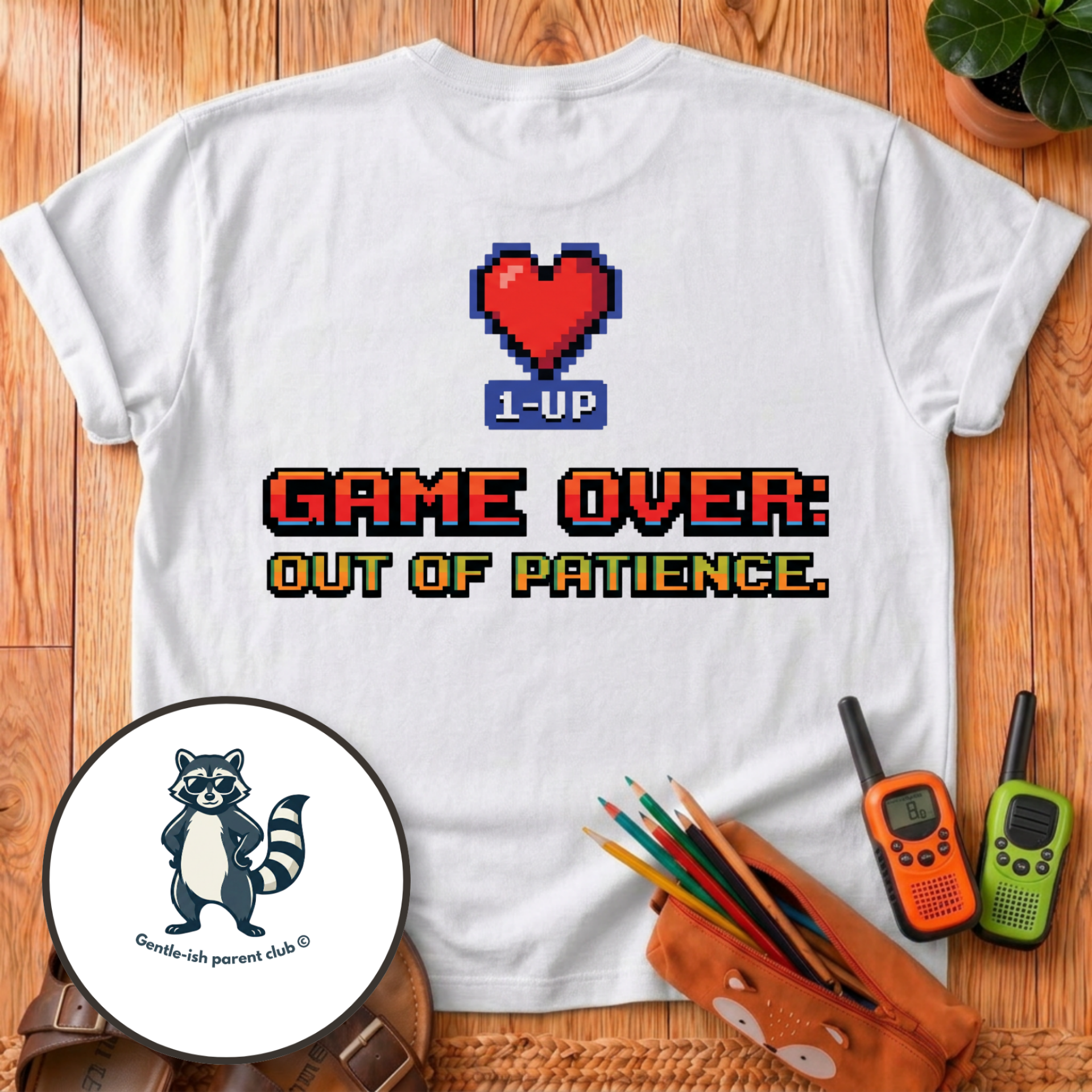 Game Over: Out of Patience Back Print T-Shirt