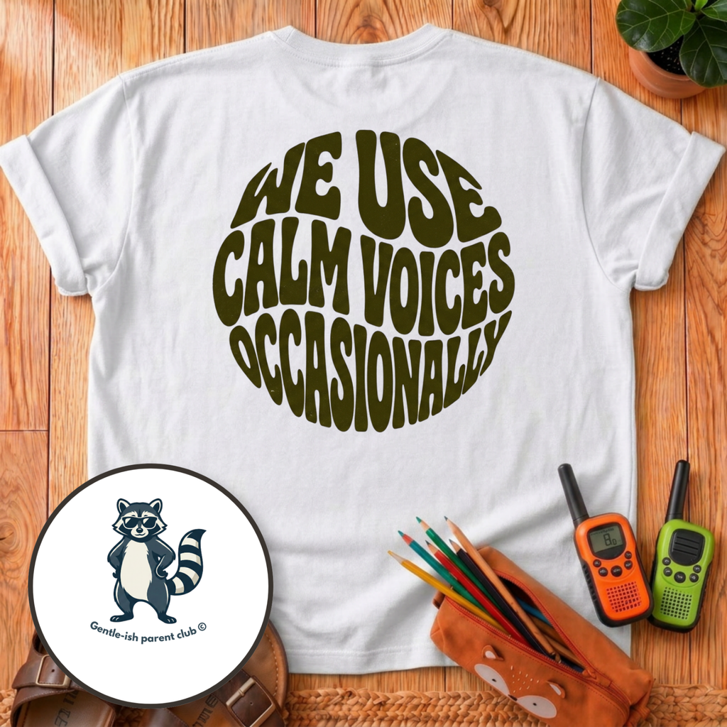 We Use Calm Voices Back Print T-Shirt