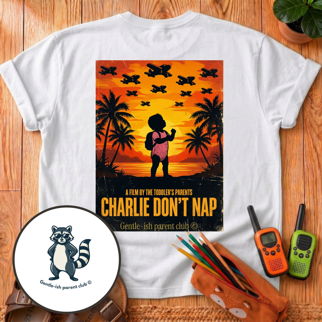 Charlie Don't Nap Back Print T-Shirt