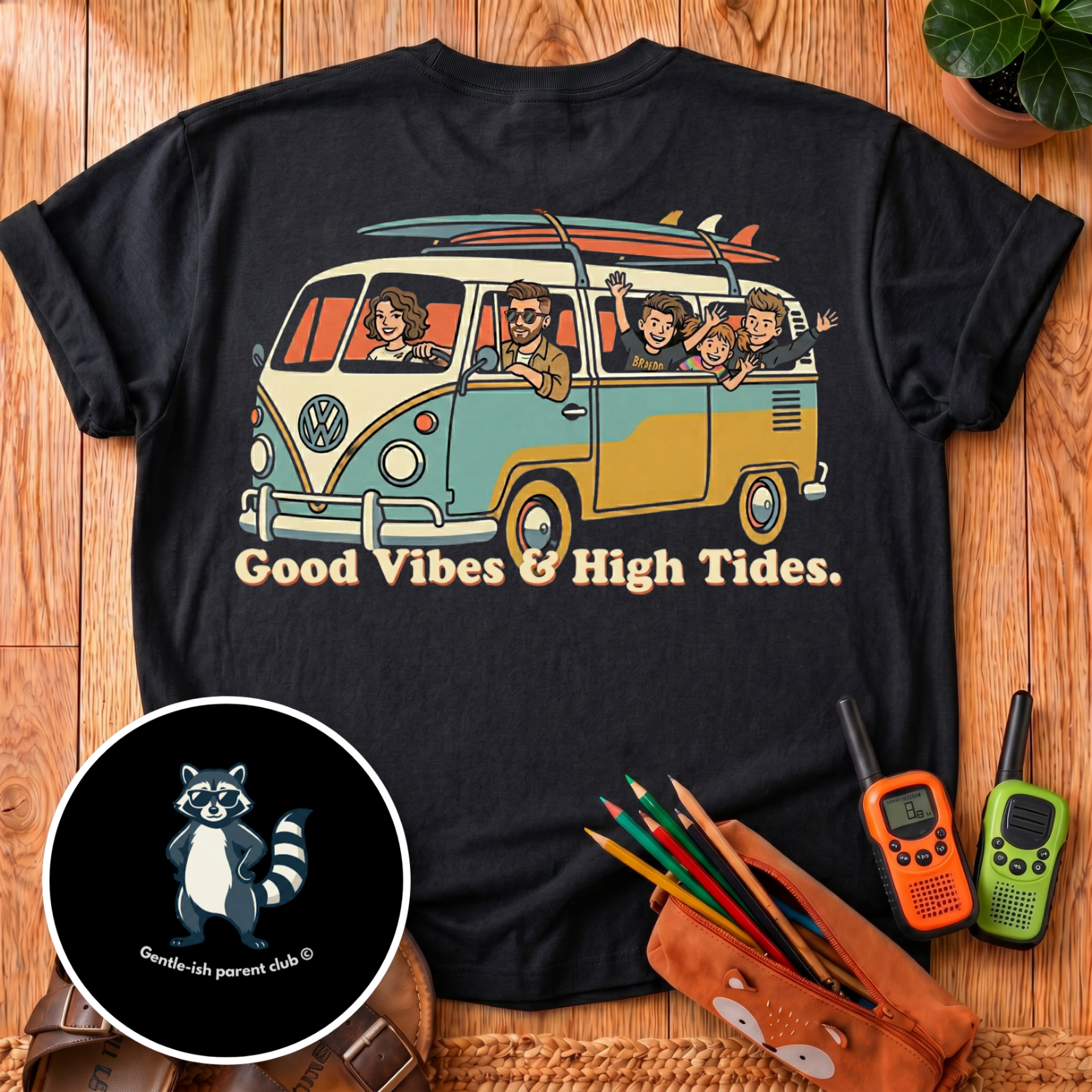 Good Vibes Back Print T-Shirt