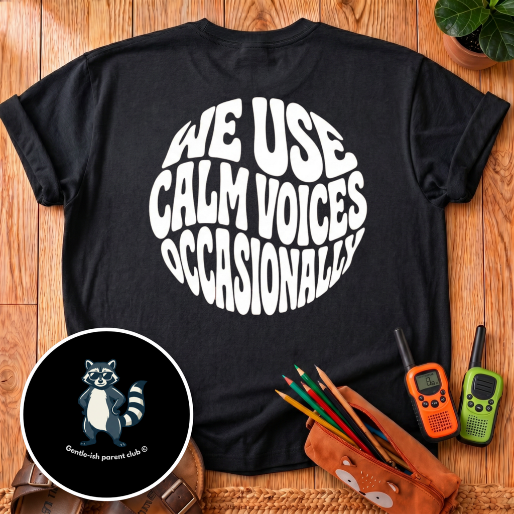 We Use Calm Voices Back Print T-Shirt