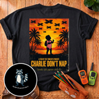 Charlie Don't Nap Back Print T-Shirt