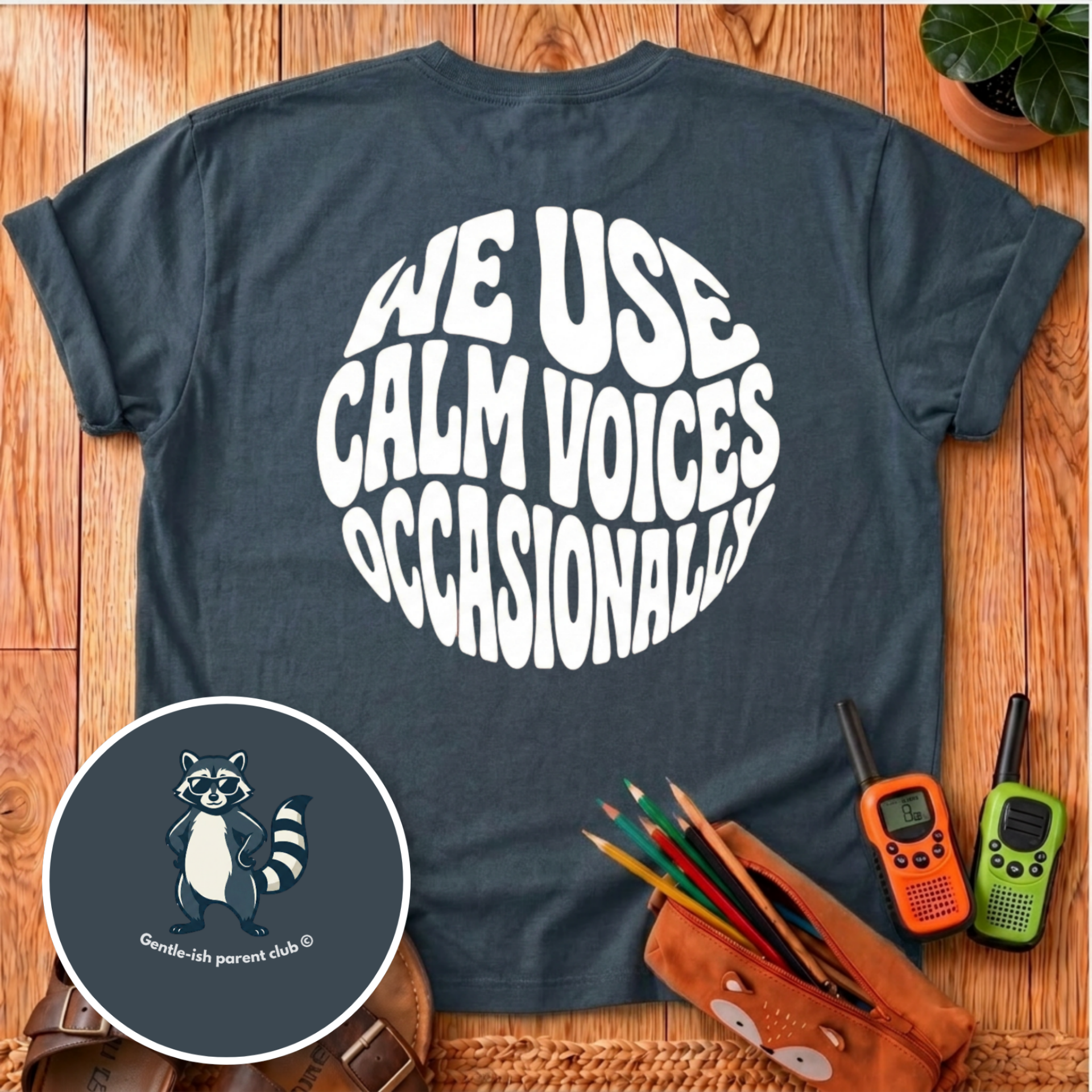 We Use Calm Voices Back Print T-Shirt