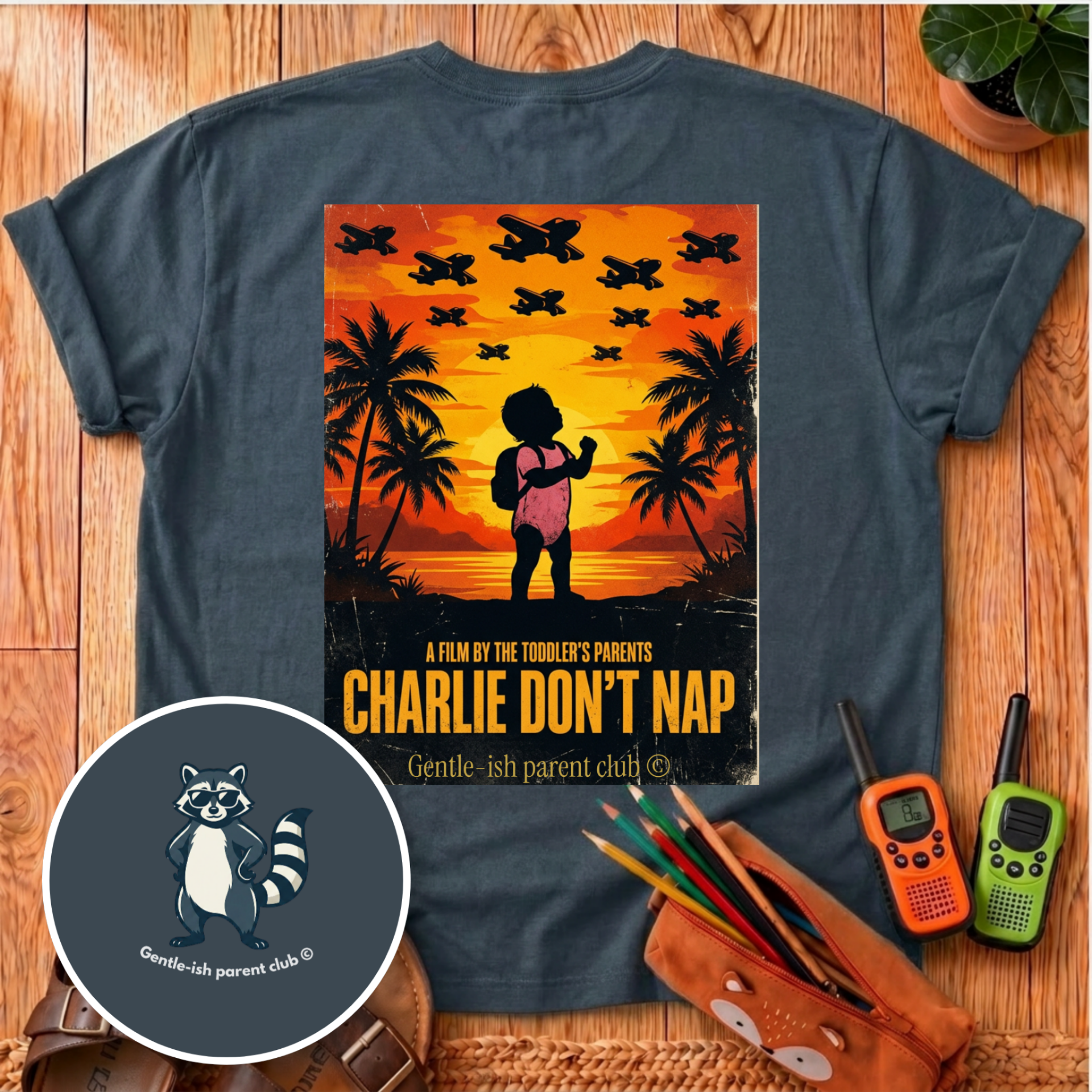 Charlie Don't Nap Back Print T-Shirt