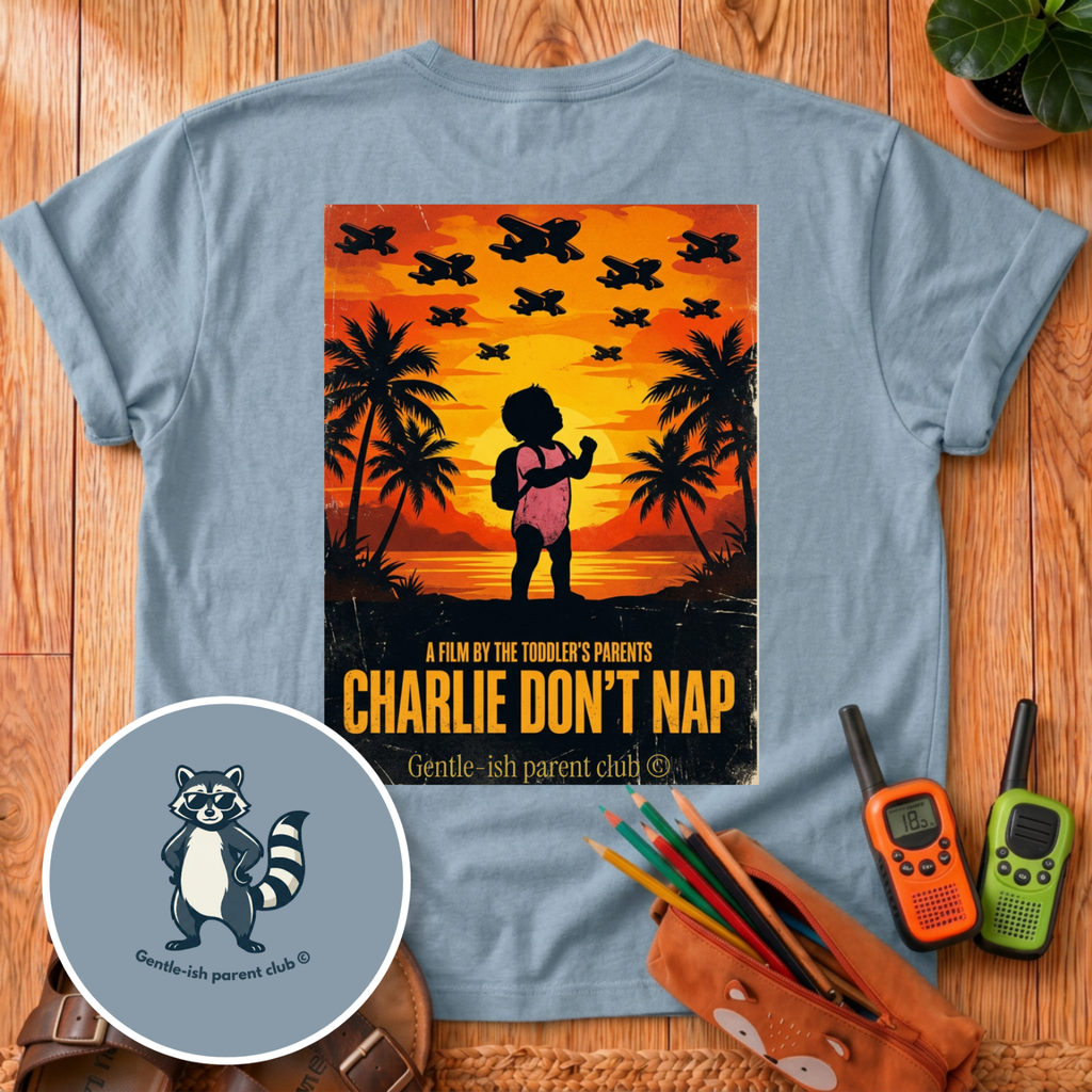 Charlie Don't Nap Back Print T-Shirt