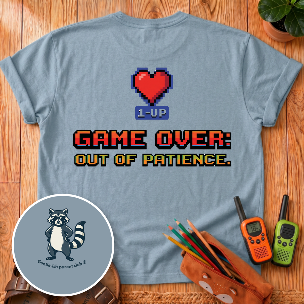 Game Over: Out of Patience Back Print T-Shirt