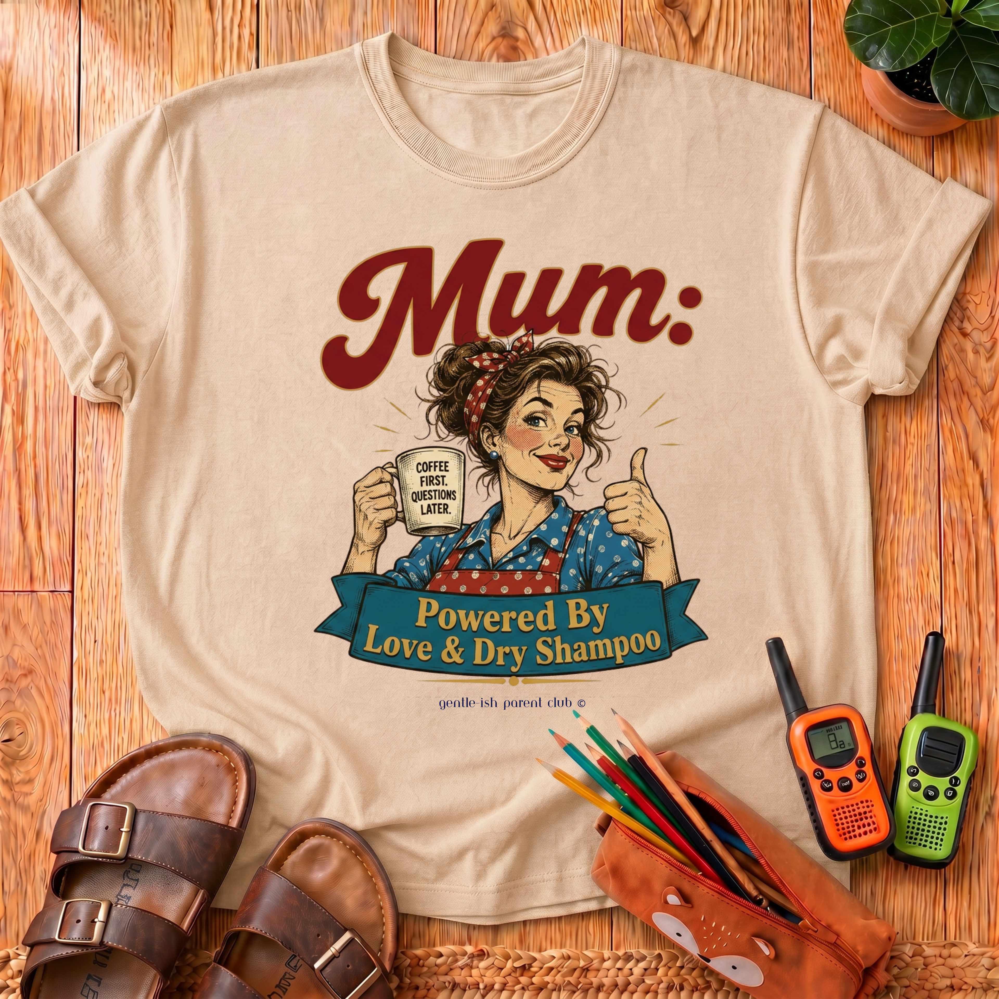Mum Powered by Love T-Shirt
