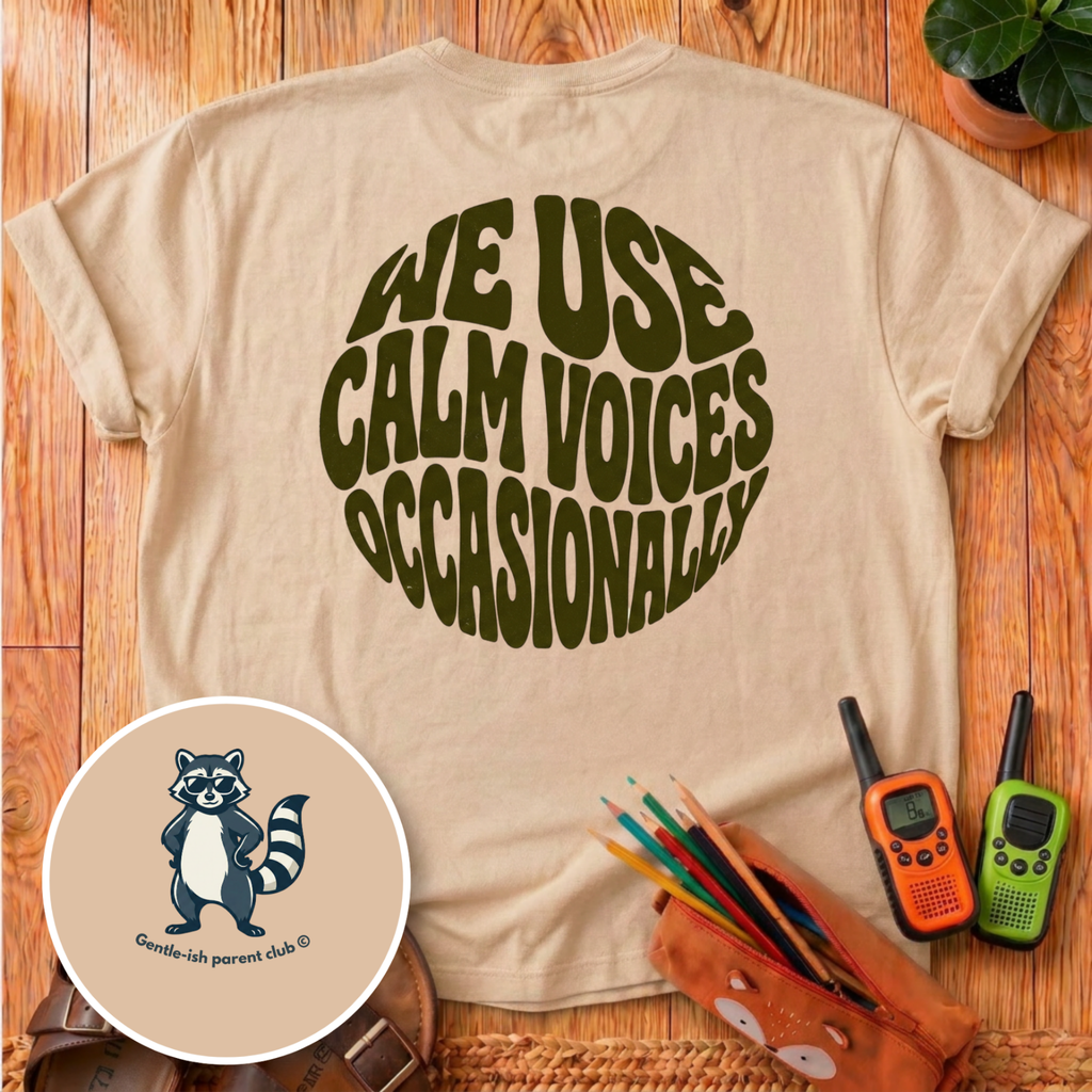 We Use Calm Voices Back Print T-Shirt