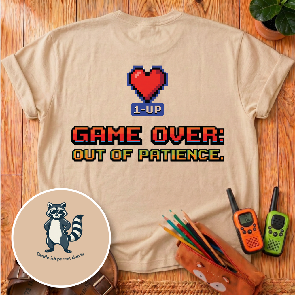 Game Over: Out of Patience Back Print T-Shirt