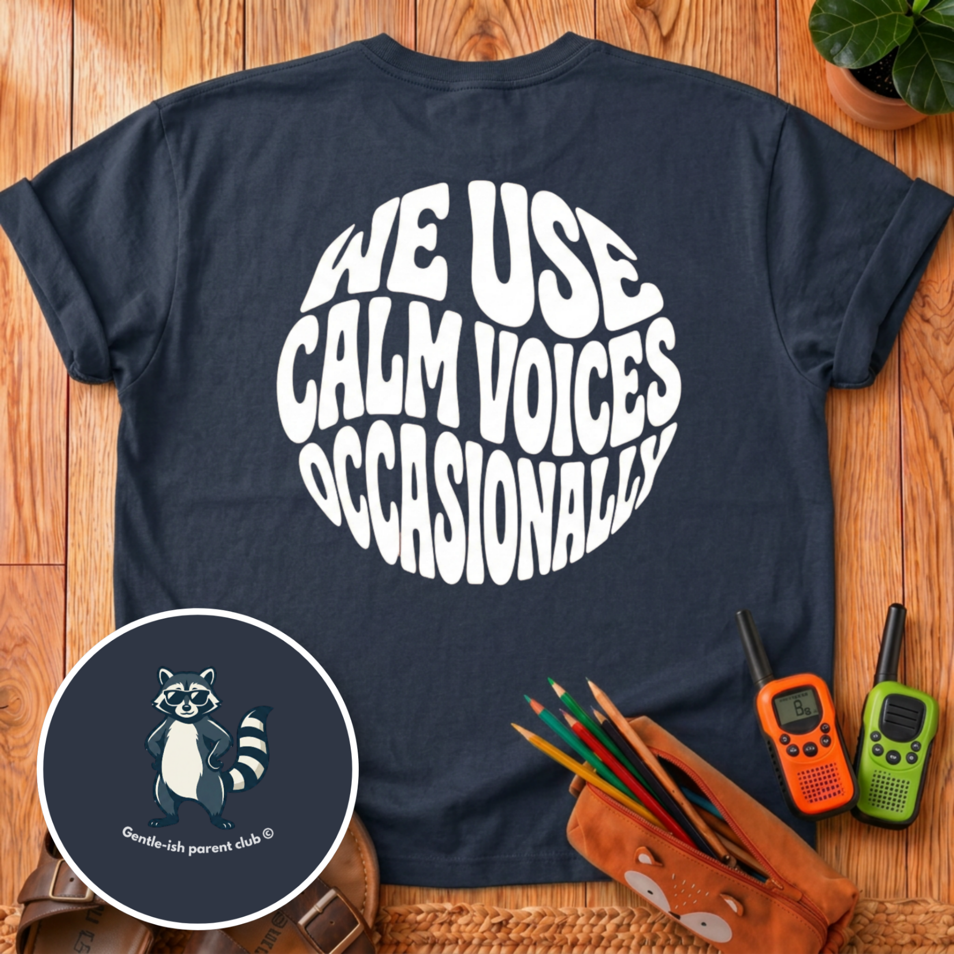 We Use Calm Voices Back Print T-Shirt