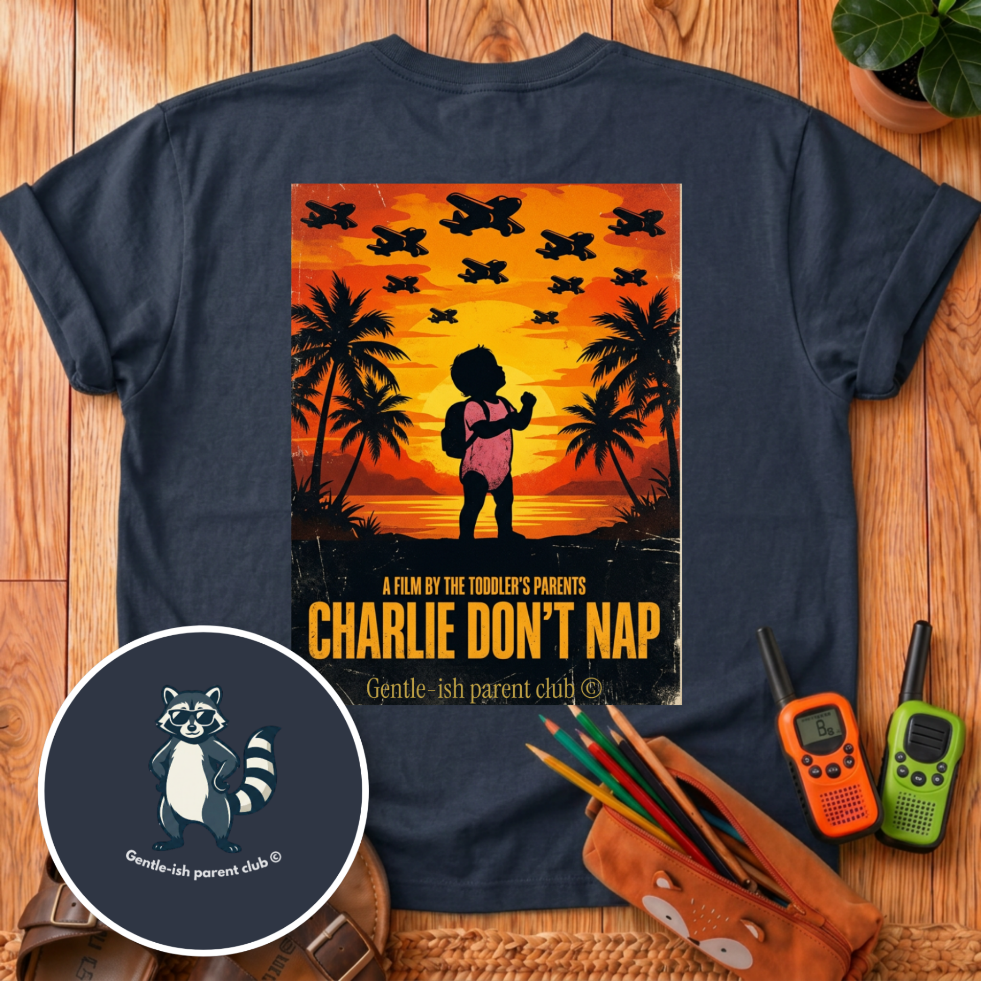 Charlie Don't Nap Back Print T-Shirt