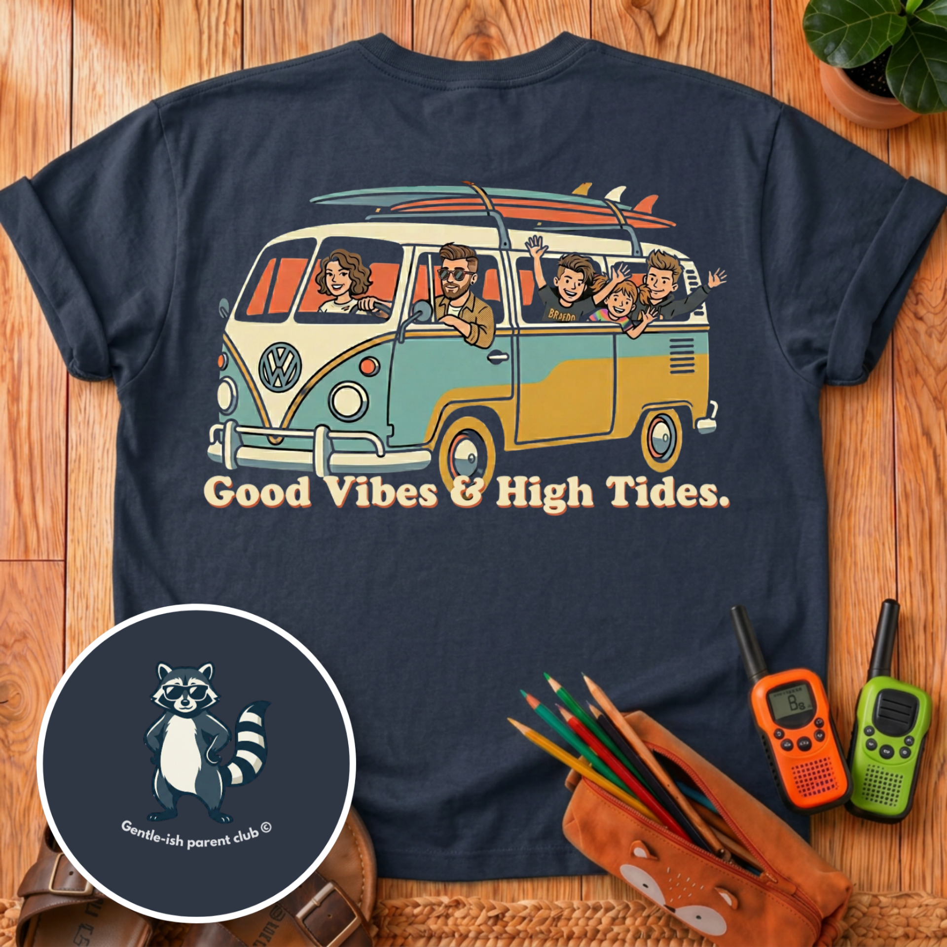 Good Vibes Back Print T-Shirt