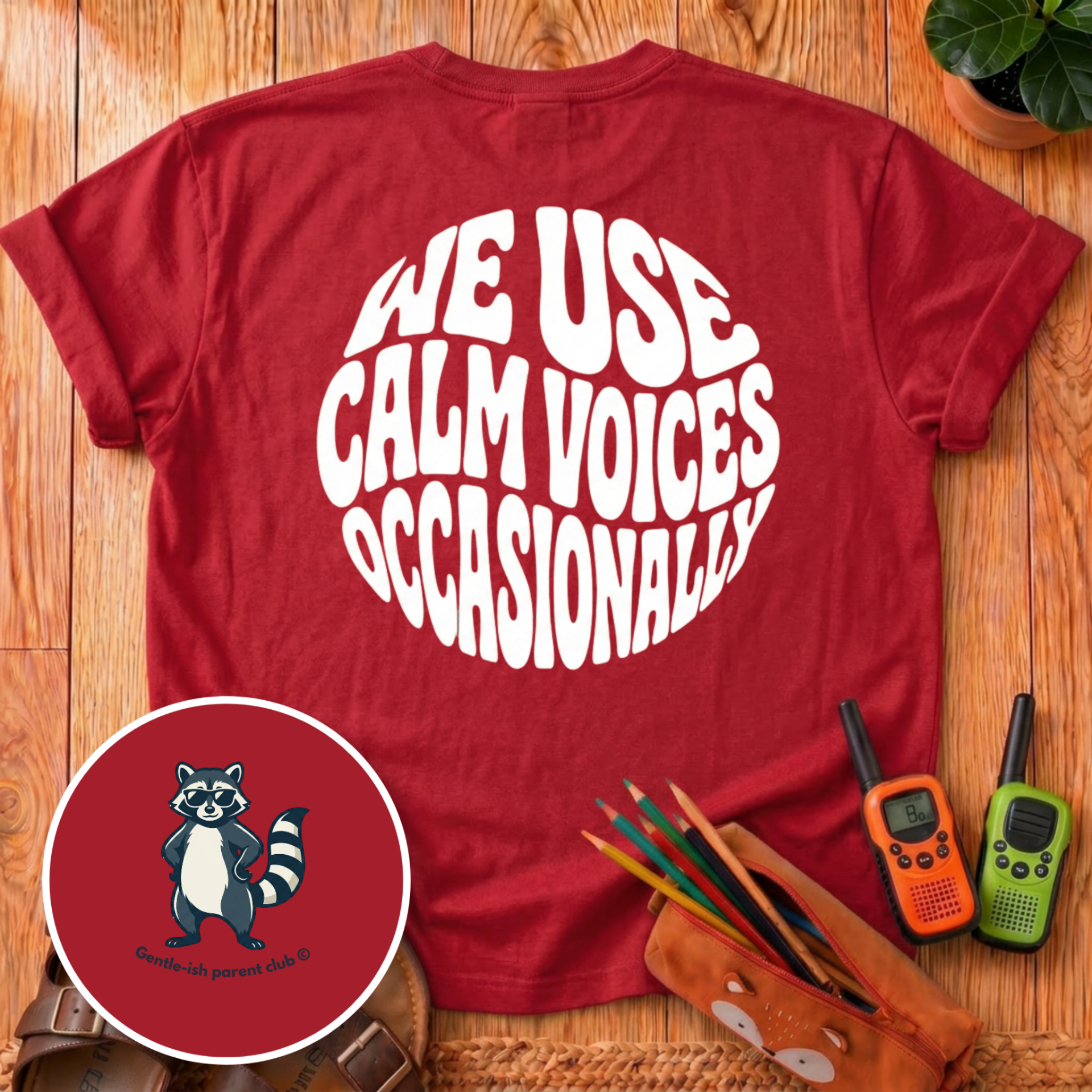 We Use Calm Voices Back Print T-Shirt