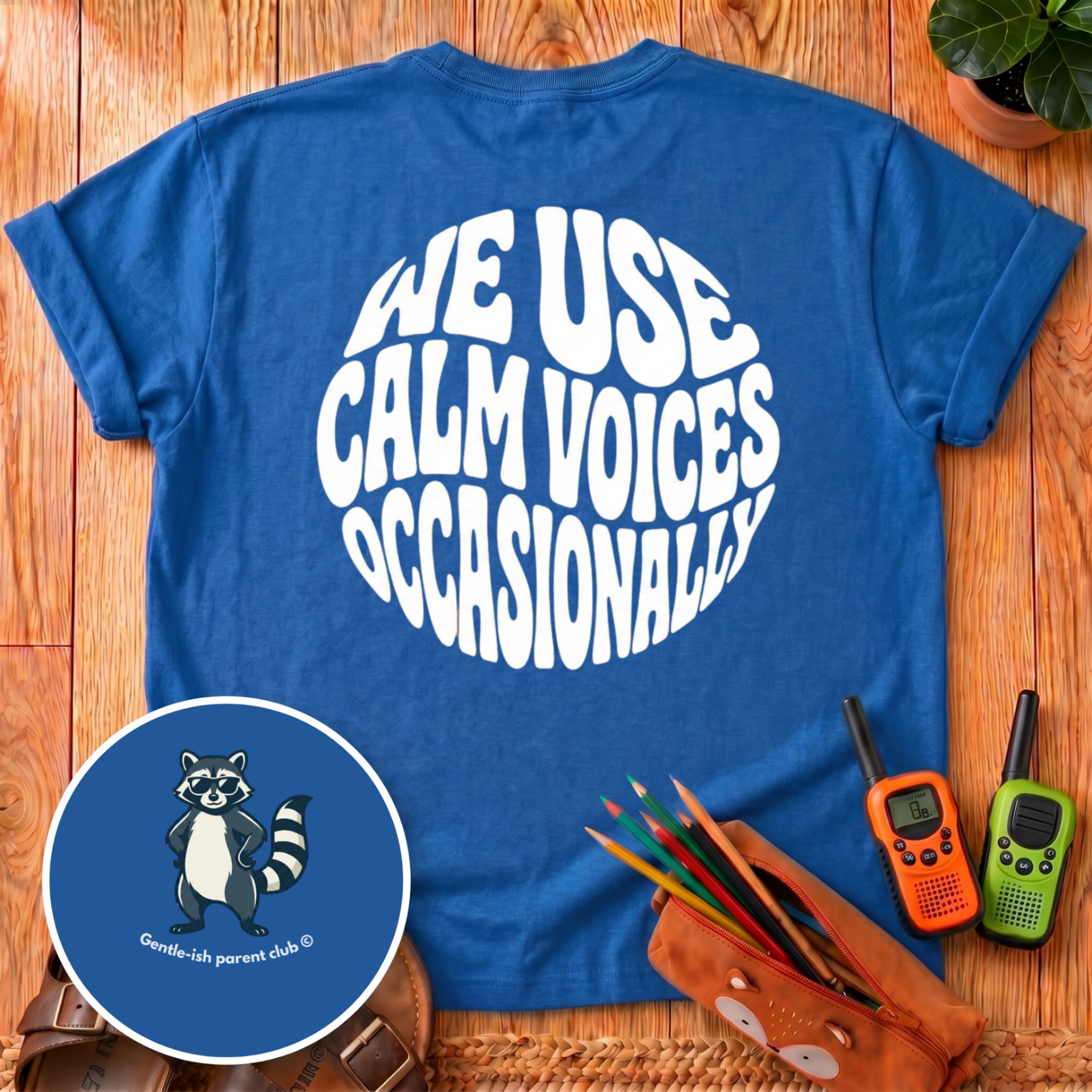 We Use Calm Voices Back Print T-Shirt
