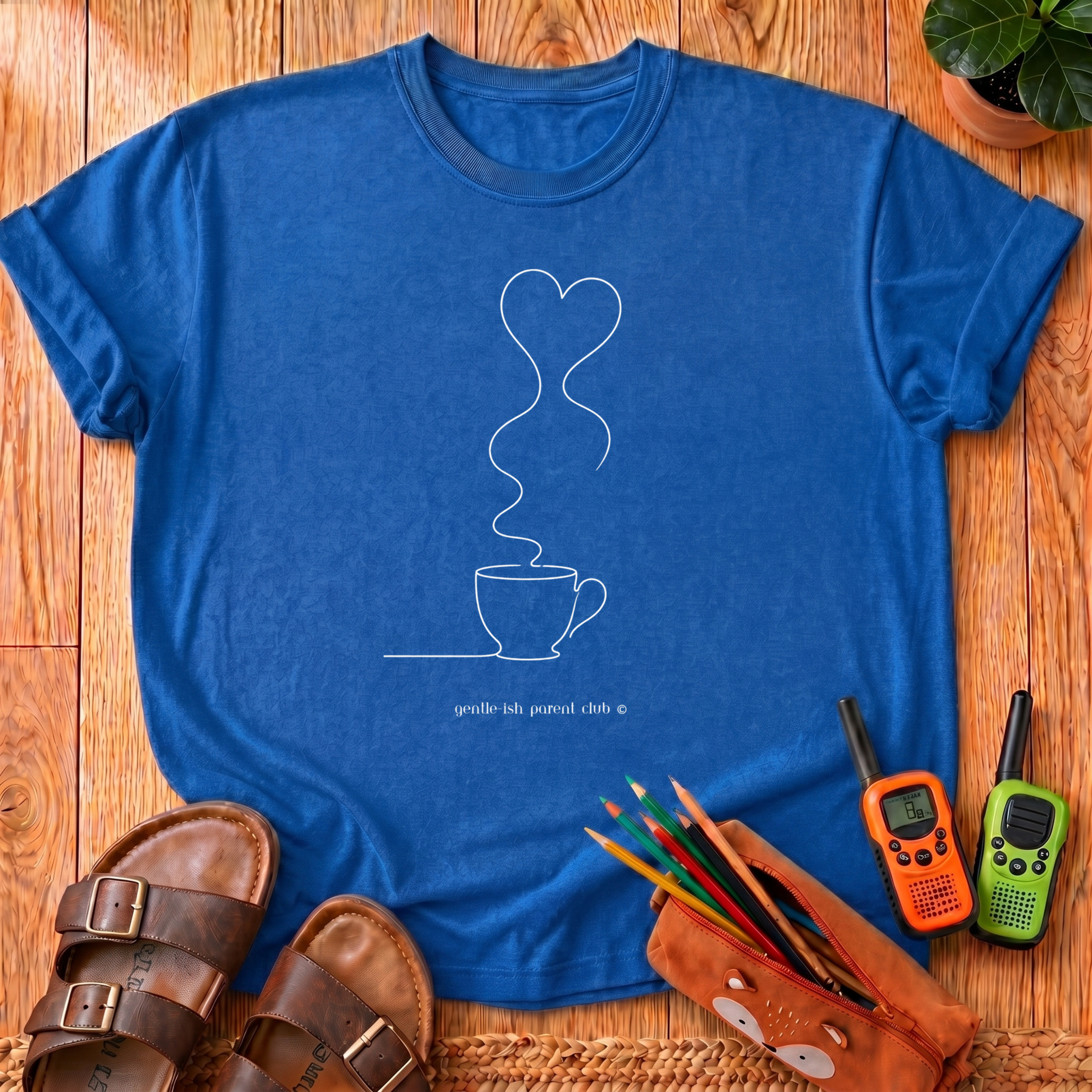 Coffee Heart Line Art T-Shirt