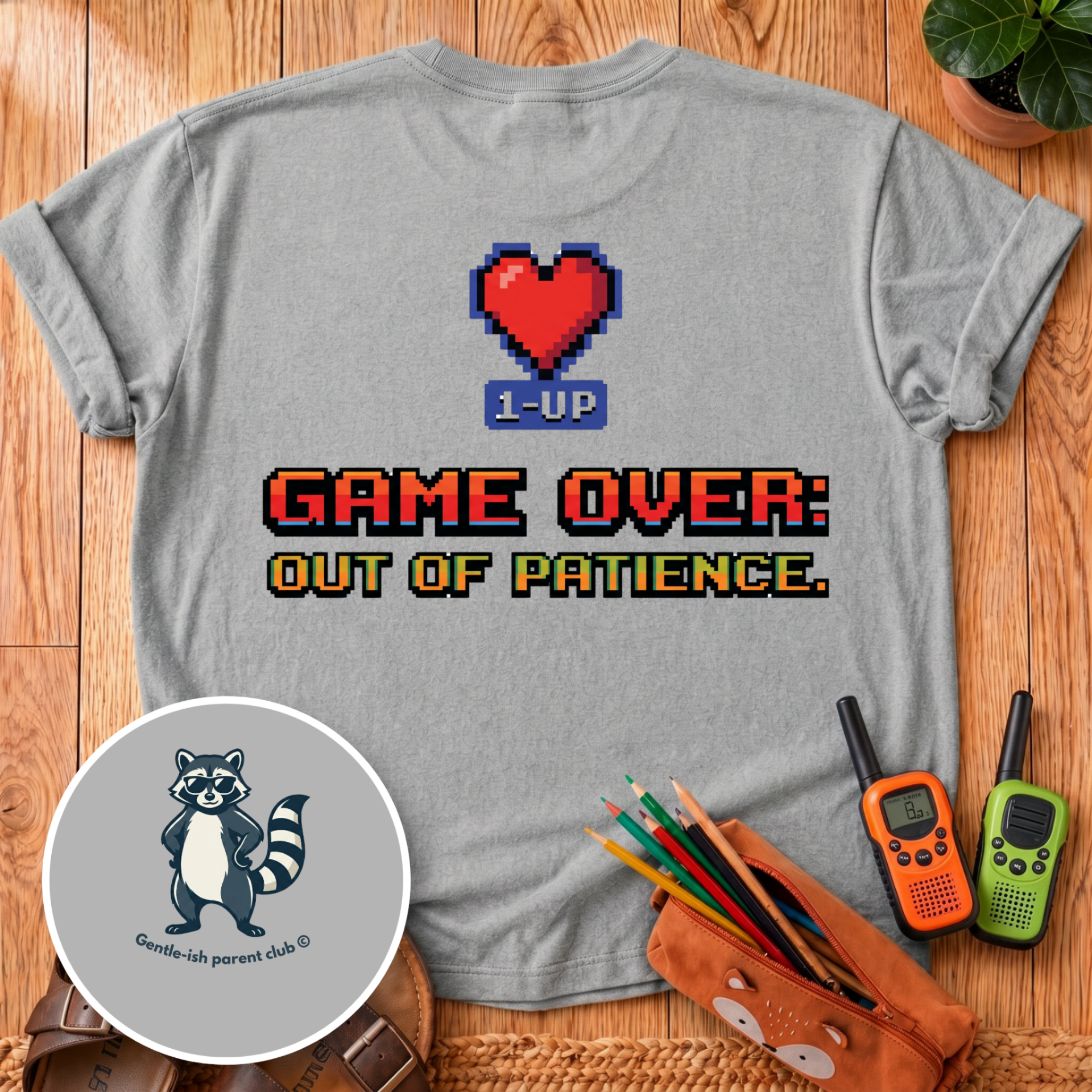 Game Over: Out of Patience Back Print T-Shirt